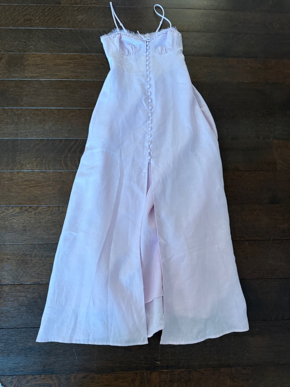 LoveShackFancy Lavender Ribbed Lace-Trim Cami
